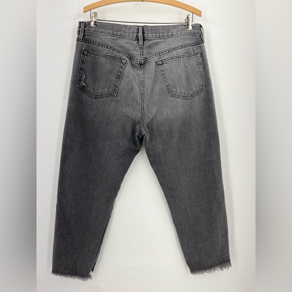 Frame 29x24 Le Stevie Raw Edge boyfriend Jeans 0027 light gray distressed - Picture 9 of 13